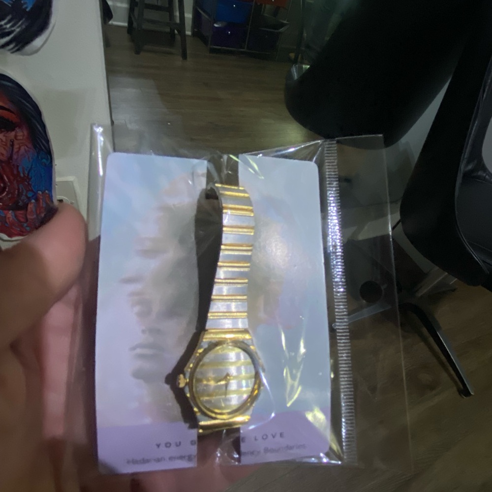 Vintage Gold and Silver Striped Watch